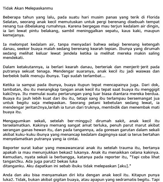 Renungan Harian Kita: Hold On  Kata-kata bijak Kata 