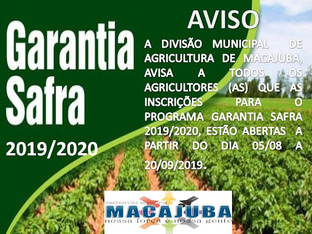 Inscrições para o programa Garantia Safra estão abertas; saiba como participar