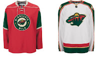 Classic Red and White Minnesota Wild Jerseys