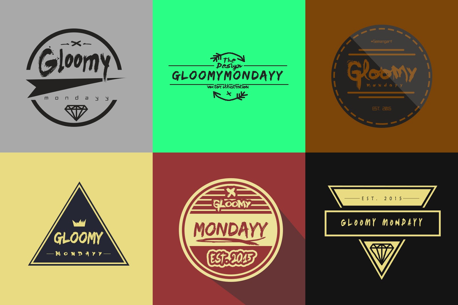 Tutorial Membuat Logo Keren Gloomy Mondayy