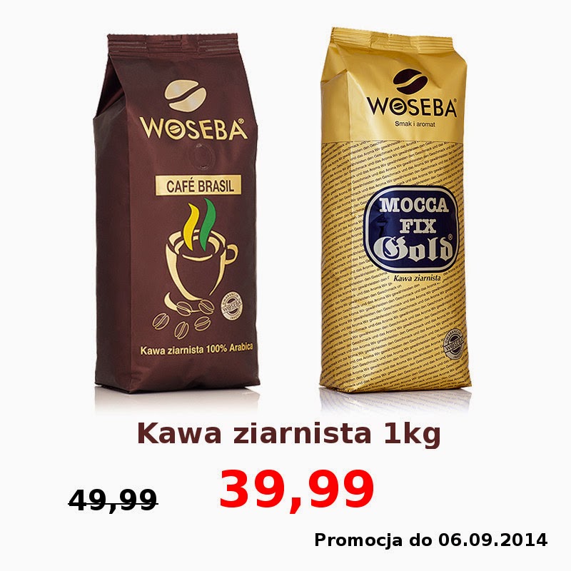 Kawy ziarniste Woseba Cafe Brasil oraz Woseba Mocca Fix Gold