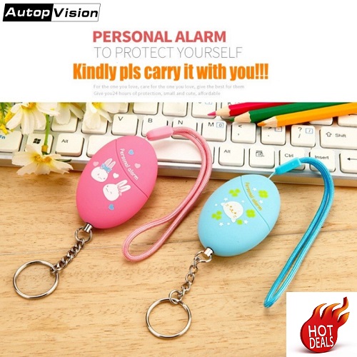 Safety alarm keychain