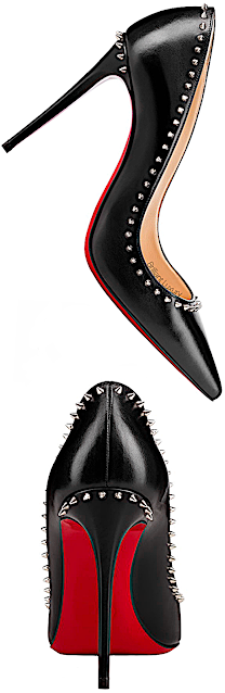 ♦Christian Louboutin Anjalina black studded pumps #christianlouboutin #shoes #brilliantluxury