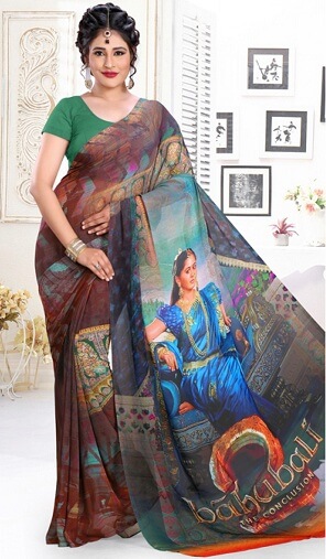 Digital Print Saree