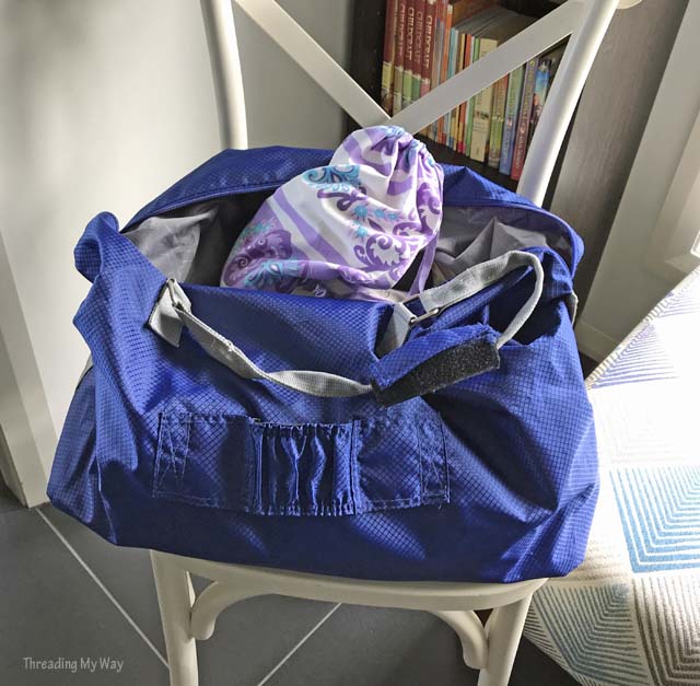 Drawstring travel bags made from an old sheet ~ Threading My Way