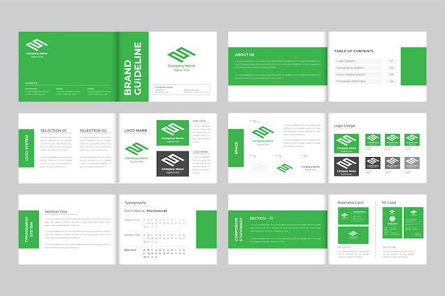 Company design guideline template vector free download