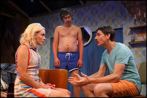 UK, London, Park Theatre 90 Mongrel Thumb, in association with Falmouth University presents The Dead Monkey by Nick Darke.  Directed by Hannah Price with James Lance as Hank, Ruth Gibson as Dolores  and Charles Reston as Vet. Park Theatre, London, UK

10th June 2015
Photo: © ZuteLightfoot