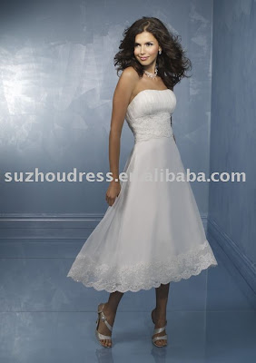 Tea length wedding dress