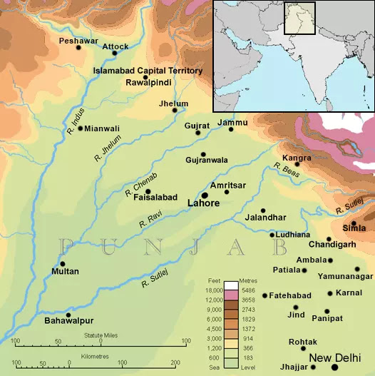Rivers of Punjab - land of five rivers in world
