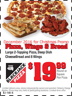 Black Jack Pizza coupons for december 2016