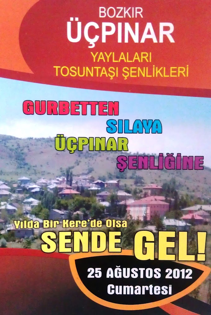 Üçpınar Şenliği 25 Ağustosta Tosun Taşında