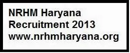 NRHM Haryana Recruitment 2013