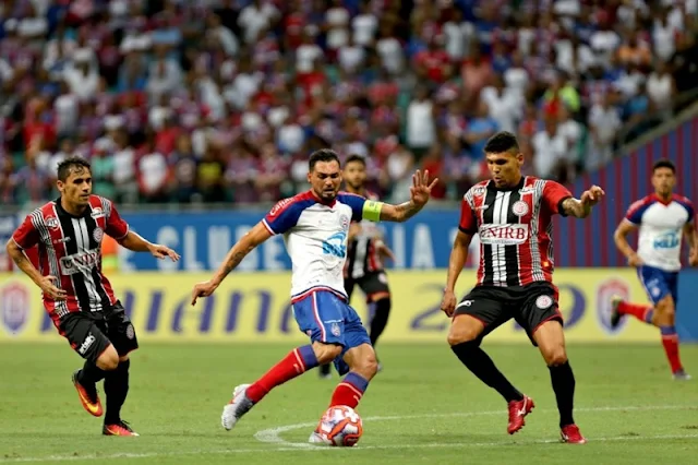 Resultado de imagem para Bahia volta a vencer o AtlÃ©tico, vai Ã  final do Baiano e garante decisÃ£o na Fonte