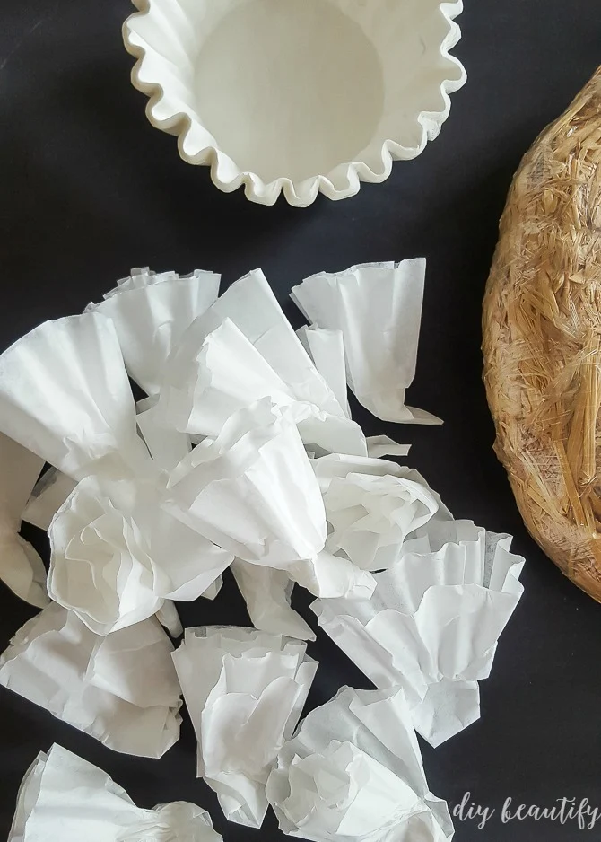 stack of coffee filter florets