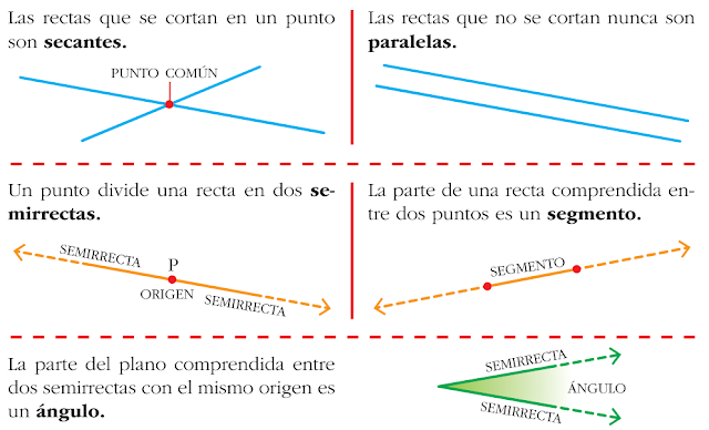 Resultado de imagen de tipos de segmentos rectas