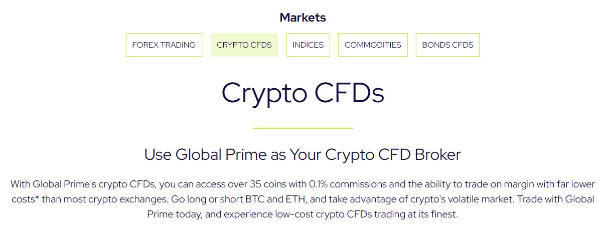 Global Prime Crypto CFDs
