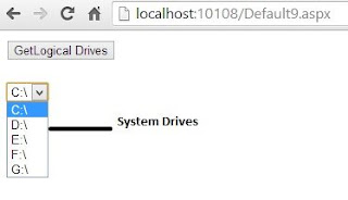 How to access system Drives in asp.net