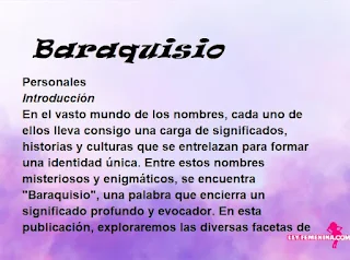 significado del nombre Baraquisio