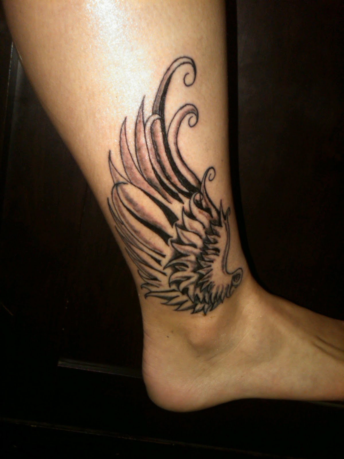 Wings Ankle Tattoo right