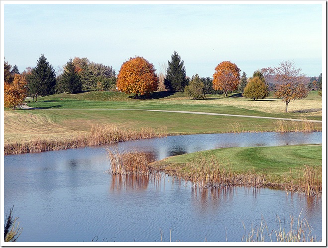 across the golf course