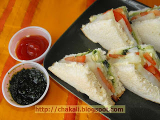 Veg Sandwich, Mumbai street food sub