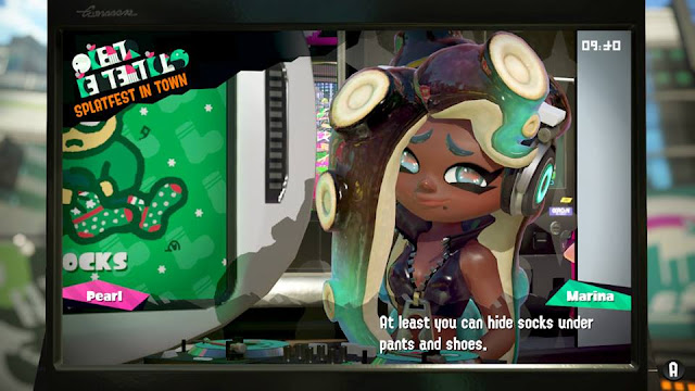 Splatoon 2 Splatfest Marina socks hide under pants and shoes