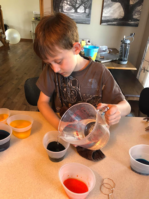 Evan Helps Make Dye