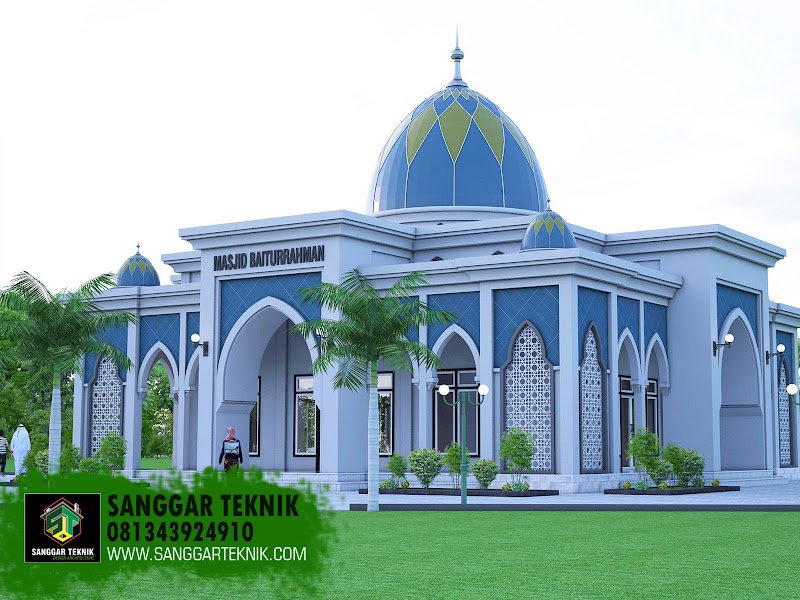 25+ Desain Masjid Minimalis Modern 2 Lantai