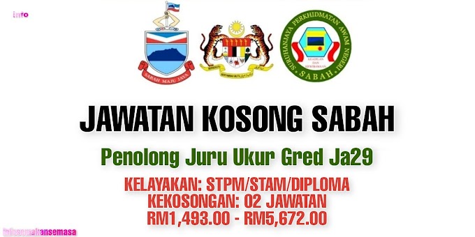 Jawatan Kosong Penolong Juru Ukur Gred Ja29 - JAWATAN KOSONG SABAH 2023