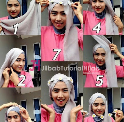 Tutorial Cara Memakai Hijab Segitiga Modern Headpiece Unik dan Cantik