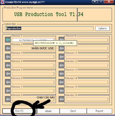 USB Production Tool v1.34 - Chữa trị USB bị lỗi