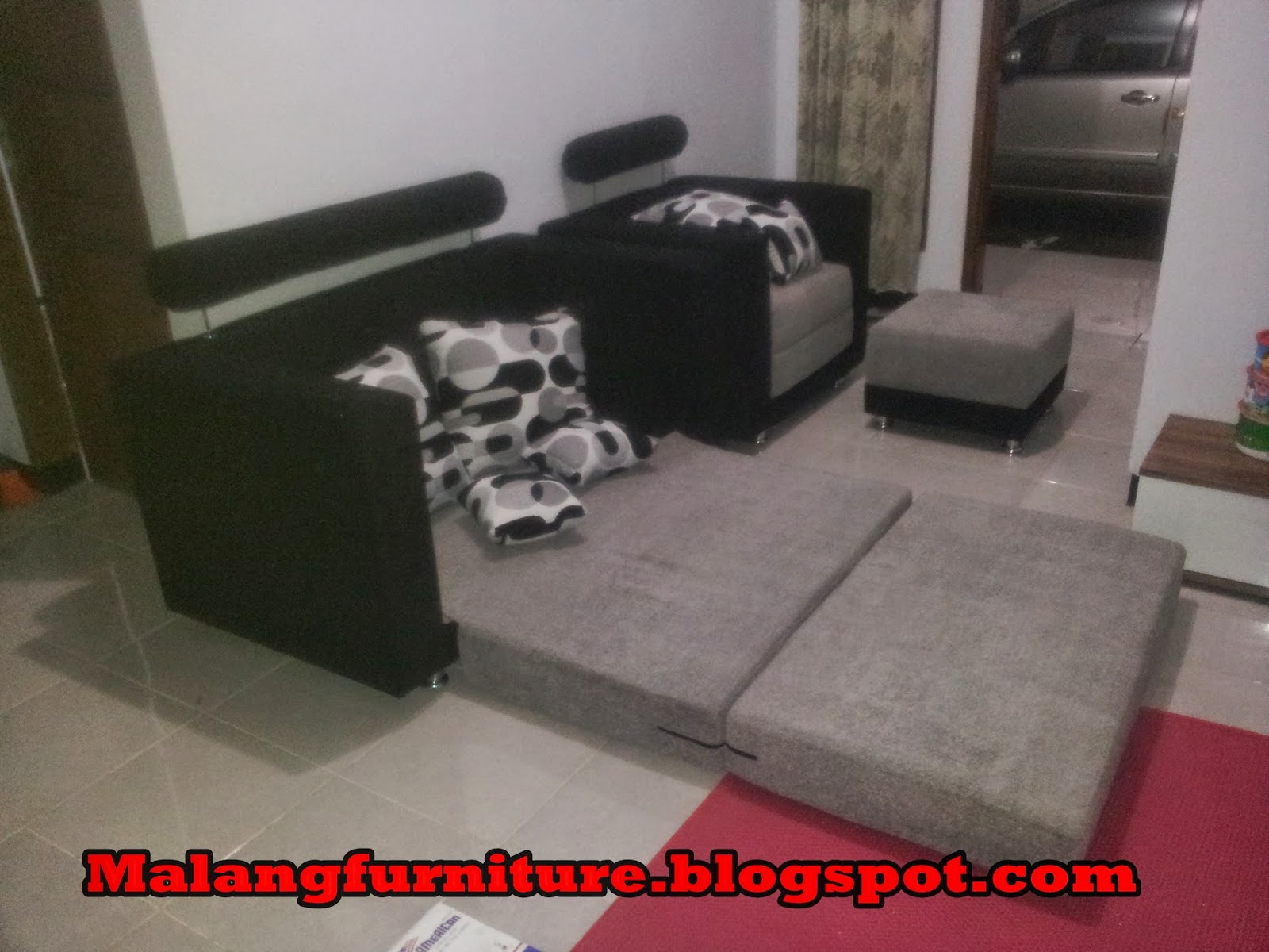 Malang Furniture Sofa  minimalis  sandar guling Bed 2 lipat 
