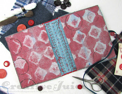 Lisa Hoel for Eileen Hull - Felt, Fibers and Fabric during March! An appliqued & embroidered felt journal cover #creativejuicefreshsqueezed #EileenHull  #eileenhulldesigns  #sizzix #mymakingstory #TeamEileen