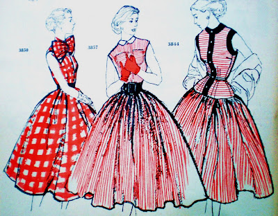 Ladies Fashions  1950 on Pintucks  1950 S Fashion Illustrations