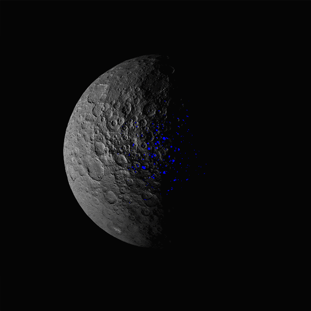 Ceres' Shadowed Craters Over Time