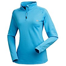 Nordcap Damenfunktionsshirt, Thermo-Sweatshirt mit Stretch in Hellblau, für Sport & Outdoor-Aktivitäten, Damen Langarm-Shirt (Größe: 39 - 46)