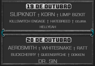 Central do Rock, Heavy Metal, hard rock, Whitesnake, Aerosmith, Limp bizkit, Slipknot, Ratt, Queensrÿche, Buckcherry, Dokken, show, festival, eventos, notícias, novidades, korn, Dr. Sin, Killswitch Engage, Hatebreed, Gojira e Hellyeah