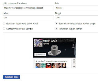 Cara Membuat widget Fanspage Facebook di Blog
