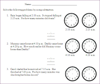 Telling interval time  worksheets Worksheet2.PNG Time Elapsed Time