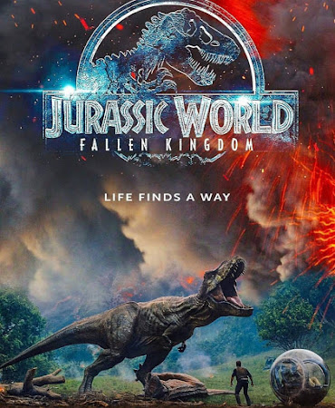 Poster Of Jurassic World: Fallen Kingdom In Dual Audio Hindi English 300MB Compressed Small Size Pc Movie Free Download Only At worldfree4u.com