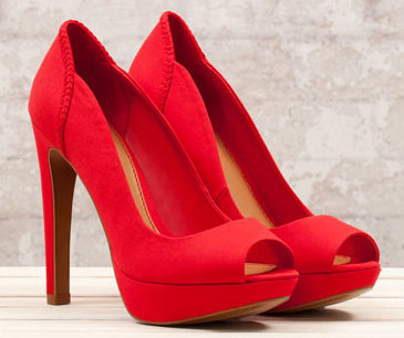 peep toes rojos