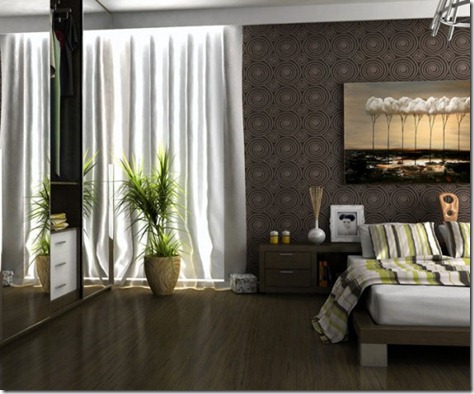 Modern Bedroom Interior Design with Brown Scheme by Pnn