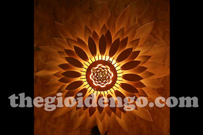 Thế Giới Đèn Gỗ - Đèn gỗ trang trí hoa hướng dương