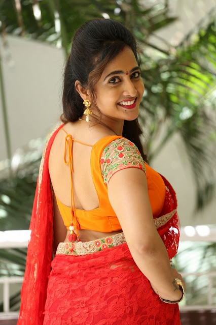 Lasya stuns in a beautiful saree, embodying grace and tradition in this captivating photo.