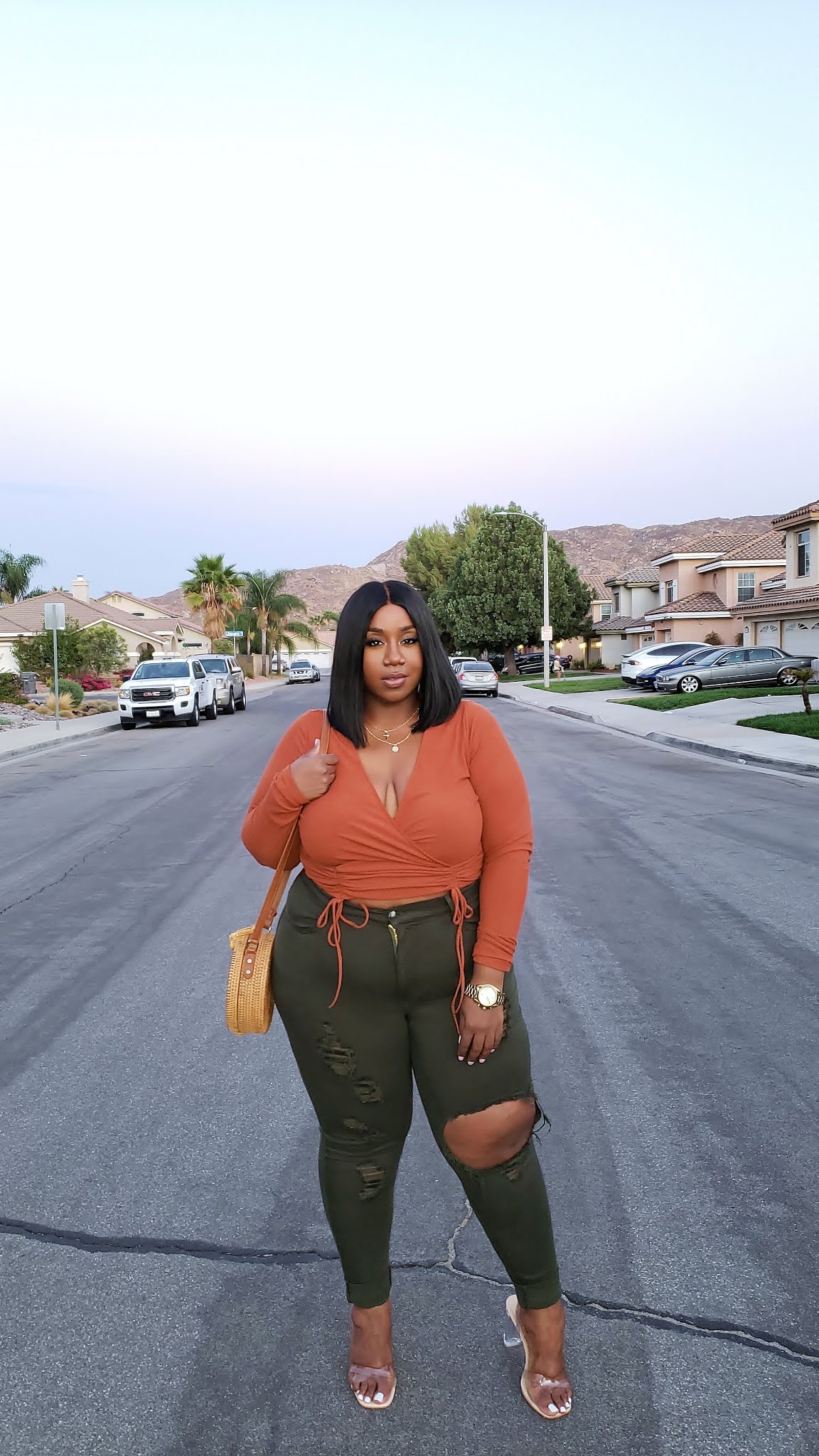 Plus size blogger lacenleopard wearing fashion nova curve