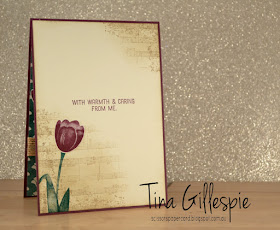 Stampin' Up!, scissorspapercard, Fresh Florals DSP, Sheet Music, Flourishing Phrases, Tranquil Tulips, Timeless Textures