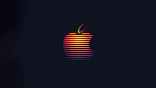 Apple macOS Vaporwave Logo Wallpaper