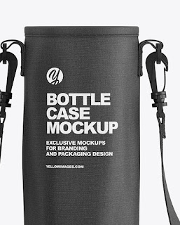 Glossy Water Bottle Case Mockup