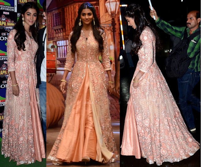 Pooja Hegde in Long Dress by Manish Malhotra