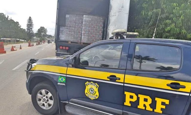 Carga de cerveja sem nota fiscal é apreendida em Garanhuns no Agreste de Pernambuco